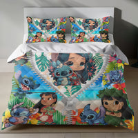 Stitch Bed Set - Lilo and Stitch Bedding Set/Quilt Set - Lovely Cute Stitch - Linen Duvet Cover and Pillowcase