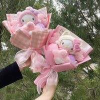 Hello Kitty Plush Doll Toys Creative Handmade Bouquet Valentine Graduation Gifts