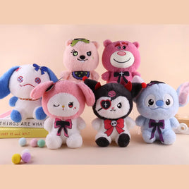 Halloween Plush Toys Anime Stitch Winnie the Pooh Strawberry Bear Soft Gift