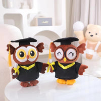 Graduate Plush Dolls Doctor Capybara Owl Bear Plush Toy Cute Stuffed Animal Soft Cartoon Pillow Gift