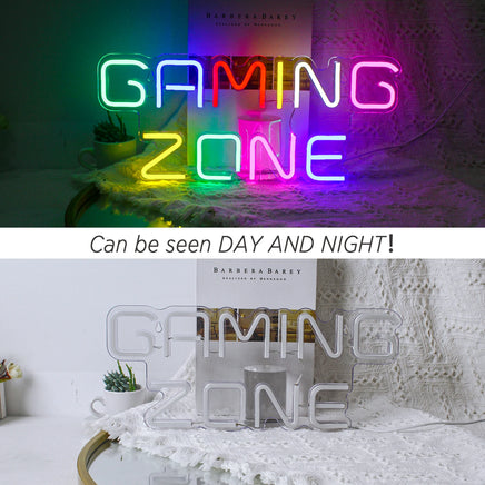 Gaming Zone Neon Led Sign for Wall Decor Game Neon Lights Signs with USB For Game Room Bedroom Gifts