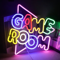 Game Room Neon Sign LED Wall Decor USB Powered Acrylic Lighting Bedroom Bedside Wall Decor Gift