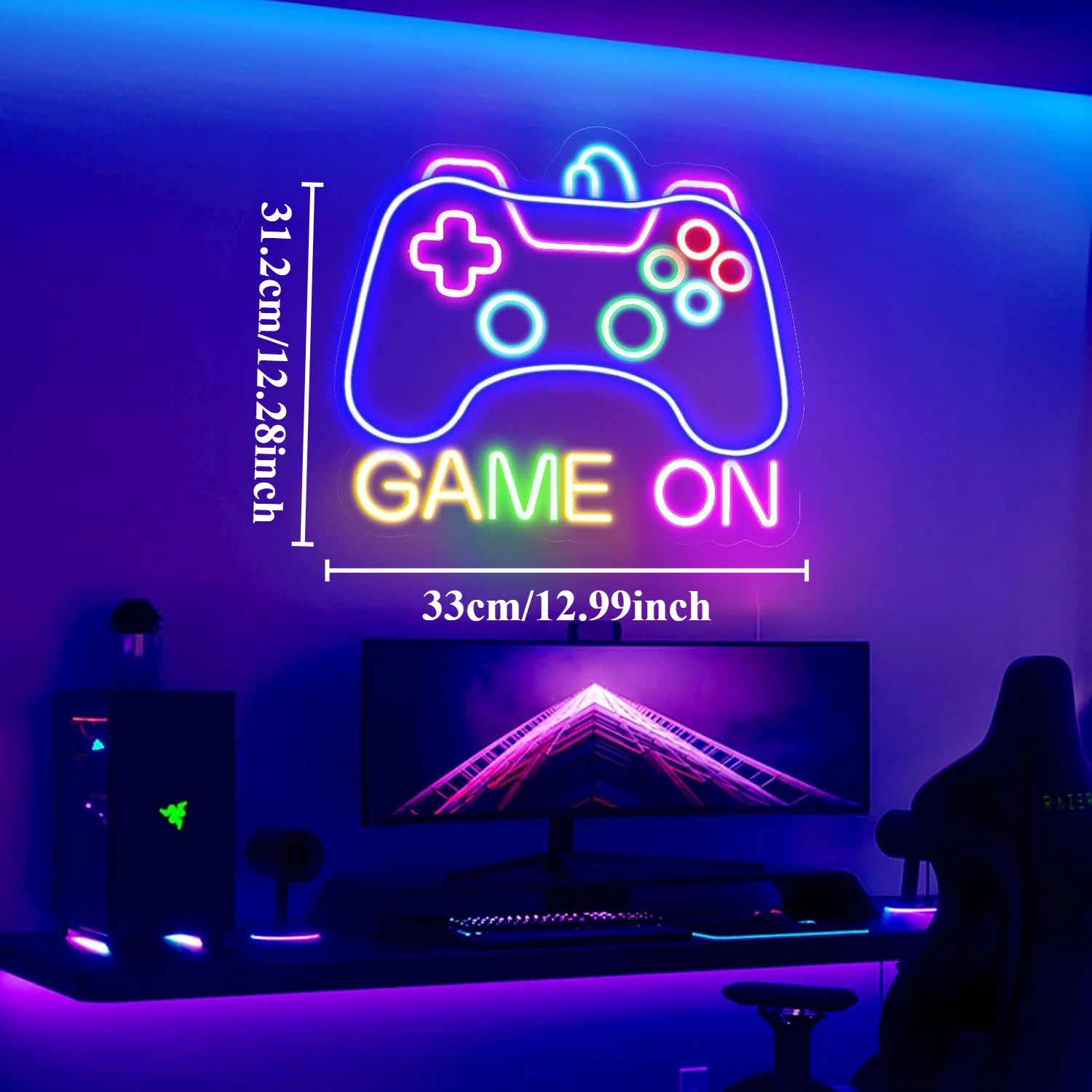 Gamer Neon Sign LED Sign for Gamer Wall Decor Bedroom Gamer Gifts for Boys