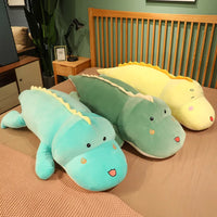 Big Long Cute Dinosaur Plush Toy Soft Cartoon Animal Crocodile Plush Doll Boyfriend Pillow Gift