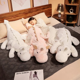 Giant Soft Plush Toy Little White Dragon Plush Toy Stuffed Animal Gift for Boys Girls