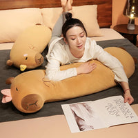 Cute Fluffy Sleepping Pillow Capybara Plush Doll Kawaii Long Capybara Stuffed Toy Stuffed Animals Gift