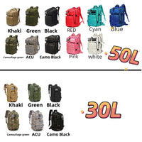 30L/50L 1000D Nylon Waterproof Trekking and Fishing Backpack