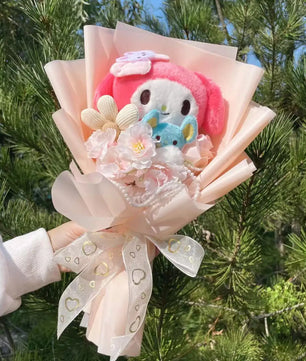 My Melody Kuromi Cinnamoroll Bouquet Plush Doll Toy Gift Box Valentine's Day Christmas Graduation Gifts