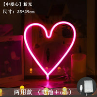 Love LED Neon Sign Light Glowing Valentine's Day Propose Festival Decoration