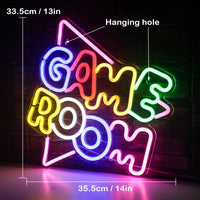 Game Room Neon Sign LED Wall Decor USB Powered Acrylic Lighting Bedroom Bedside Wall Decor Gift