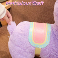 Creative Saddle Alpaca Plush Toy Cute Cartoon Animal Doll Soft Stuffed Home Decoration Kids Birthday Christmas Gift