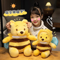 50cm Bee Winnie The Pooh Plush Toys Pillow Kawaii Anime Bear Stuffed Doll Toys For Gifts