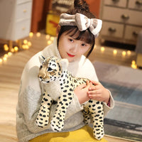 Simulation Lion Tiger Leopard Plush Toys Cute Stuffed Soft Decor Gift