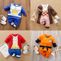 Baby Girl Boy Costume Anime Clothes Newborn Romper Infant Luffy Akatsuki Vegeta Cosplay Jumpsuit Halloween 0-18M