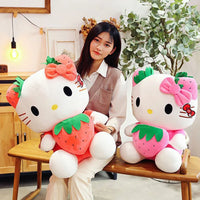 Hello Kitty Plush Stuffed Toy Strawberry Pillow Doll Gift Home Decoration