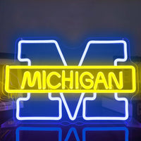 Michigan Neon Signs LED Wall Decor for Man Bar Decor Club Bistro