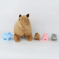 Capybara Mother-child Water Guinea Pig Five-piece Soft Animal Doll Christmas Halloween Holiday Gifts