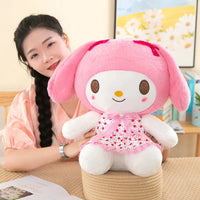 Kawali Kuromi Hello Kitty My Melody Cinnamoroll Pillow Plush Toys Stuffed Doll for Kids Christmas Gift