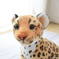 Simulation Snow Leopard Cheetah Plush Toy 23cm Stuffed Soft Forest Animal Lion Doll Gift