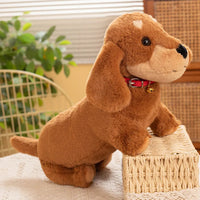 Cute Simulation Dog Dachshund Soft Plush Toys Stuffed Animals Doll Pet Cartoon Puppy Pillow Children Birthday Gift