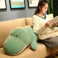 Big Long Cute Dinosaur Plush Toy Soft Cartoon Animal Crocodile Plush Doll Boyfriend Pillow Gift