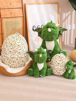 2 In 1 Dinosaur Plush Green Baby Dino In A Dragon Egg Stuffed Toy Cute Hugging Sleeping Doll Gifts