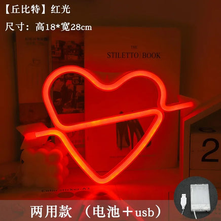 Love LED Neon Sign Light Glowing Valentine's Day Propose Festival Decoration