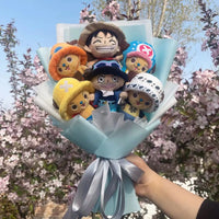 One Piece Plush Flower Bouquets Creative Handmade Craft Valentine Christmas Graduation Gifts