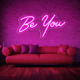 Be You LED Neon Sign, USB Energy Saving Power Supply Indoor and Outdoor Room Wall Hanging Decorative Lights