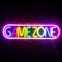 Gaming Zone Neon Led Sign for Wall Decor Game Neon Lights Signs with USB For Game Room Bedroom Gifts