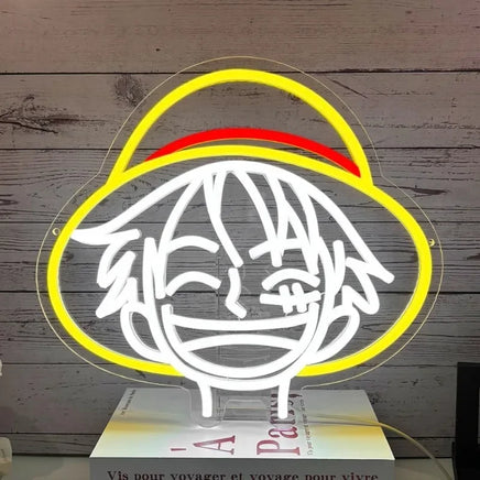 Luffy Neon One Piece Wall Decoration USB LED Neon Bedroom Bar Room Party Decoration Gifts