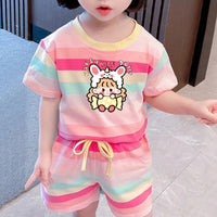 Hello Kitty Clothing Sets for Kids Baby Girls Outfits Short Sleeve T Shirt