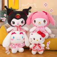 Kawali Kuromi Hello Kitty My Melody Cinnamoroll Pillow Plush Toys Stuffed Doll for Kids Christmas Gift