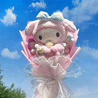 Kuromi Flower Bouquet Cinnamoroll My Melody Hello Kitty Plush Gifts