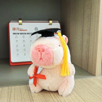 Doctor Hat Capybara Plush Toy Graduate Plush Dolls Cute Stuffed Animal Plushie Gift