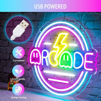 LED Neon Game Sign Room Decor Wall Decor USB-powered for Boy Room Gift