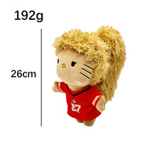 Hello Kitty Taylor Harris Plush Doll with Rugby Jersey Number 27 Plush Toy Figure Stuffed Toys Boys Girls Fans Collect Gifts