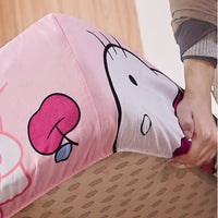 Hello Kitty Fitted Sheets Mattress Protector Anti-slip Fitted Sheets Kawaii Girl Bedding