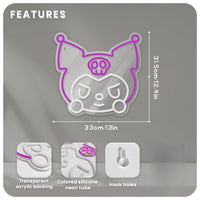 Kuromi Neon Sign Cartoon for Family Bedroom Games Room LED Light Sign Gift