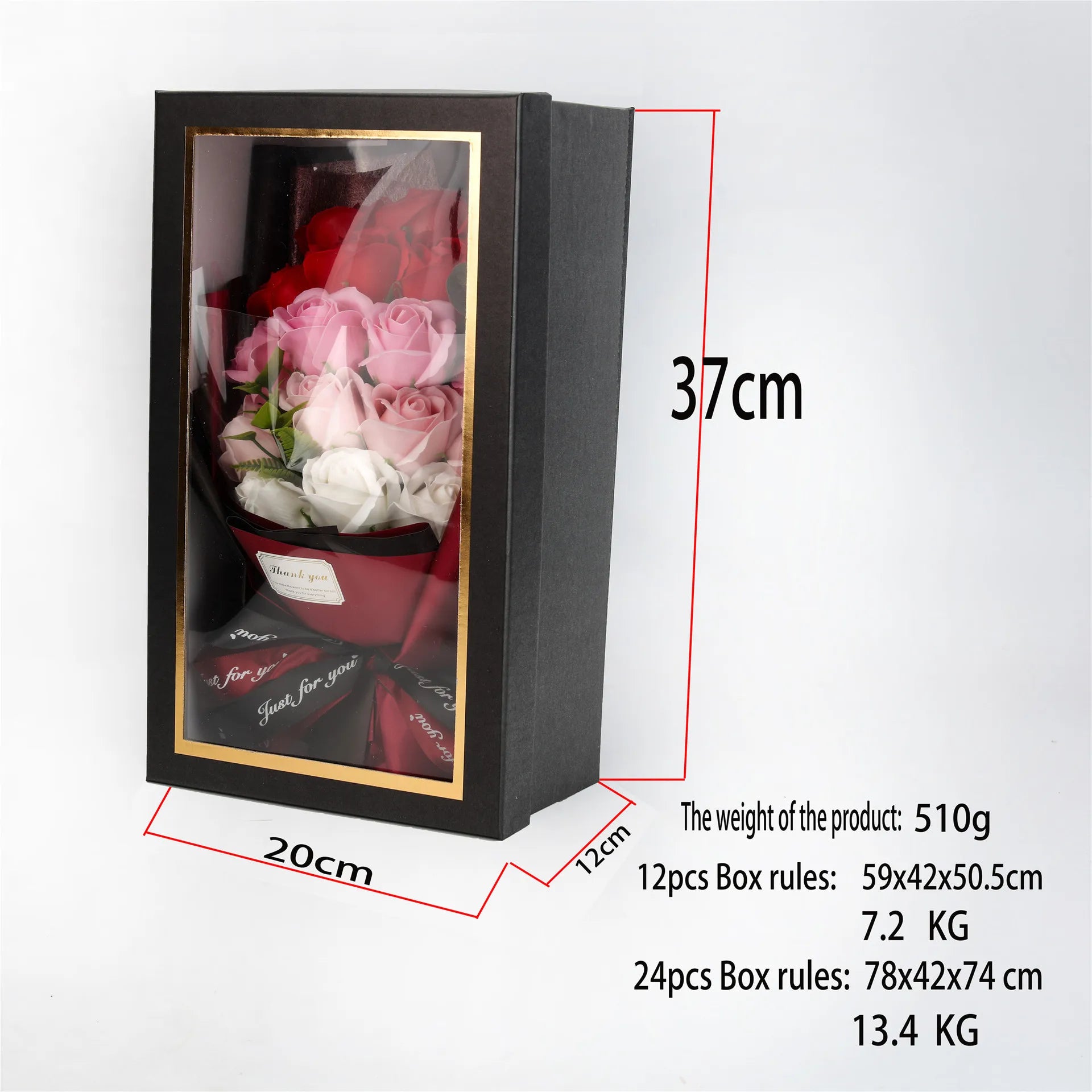 18pcs Roses Bouquet Soap Flower Valentine's Day Gift for Girlfriend