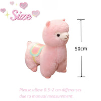 Creative Saddle Alpaca Plush Toy Cute Cartoon Animal Doll Soft Stuffed Home Decoration Kids Birthday Christmas Gift