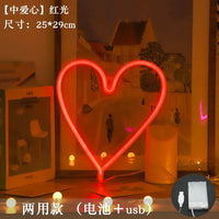 Love LED Neon Sign Light Glowing Valentine's Day Propose Festival Decoration