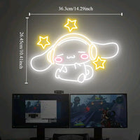 Cinnamoroll Neon Sign Kids Room Decor Game Room Wall Neon Light Sign Gifts