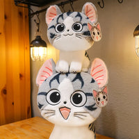 Kawaii Cat Plush Anime Character Chi Chi's Cat Stuffed Doll Soft Cheese Cat  Home Decor