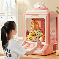 Automatic Doll Machine Toy for Kids Mini Cartoon Coin Operated Play Game Claw Crane Machines