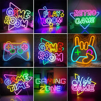 Game Room Neon Sign LED Wall Decor USB Powered Acrylic Lighting Bedroom Bedside Wall Decor Gift