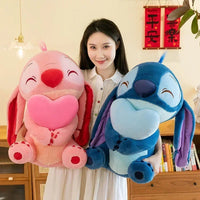 Lilo & Stitch Pink Heart Doll Cartoon Angel Plush Toy Cute Anime Soft Stuffed Kawaii Children's Birthday Gift