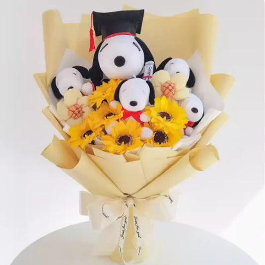 Snoopy Plush Bouquet Cute Doll Flower Puppy Graduation Gift