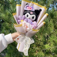 Hello Kitty Plush Doll Toys Creative Handmade Sanrio Bouquet Valentine Christmas Graduation Gifts