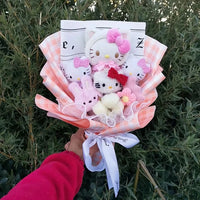 Hello Kitty Kuromi Melody Cinnamoroll Plush Bouquet Home Decoration Xmas Friend Gifts